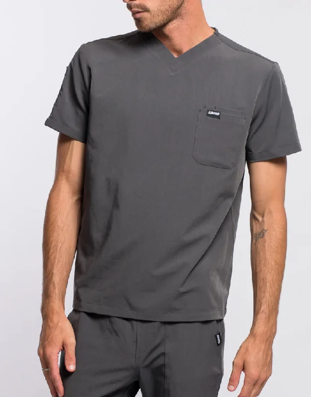 Essential V Neck Scrub Top - Asphalt Artistic Men's Hand