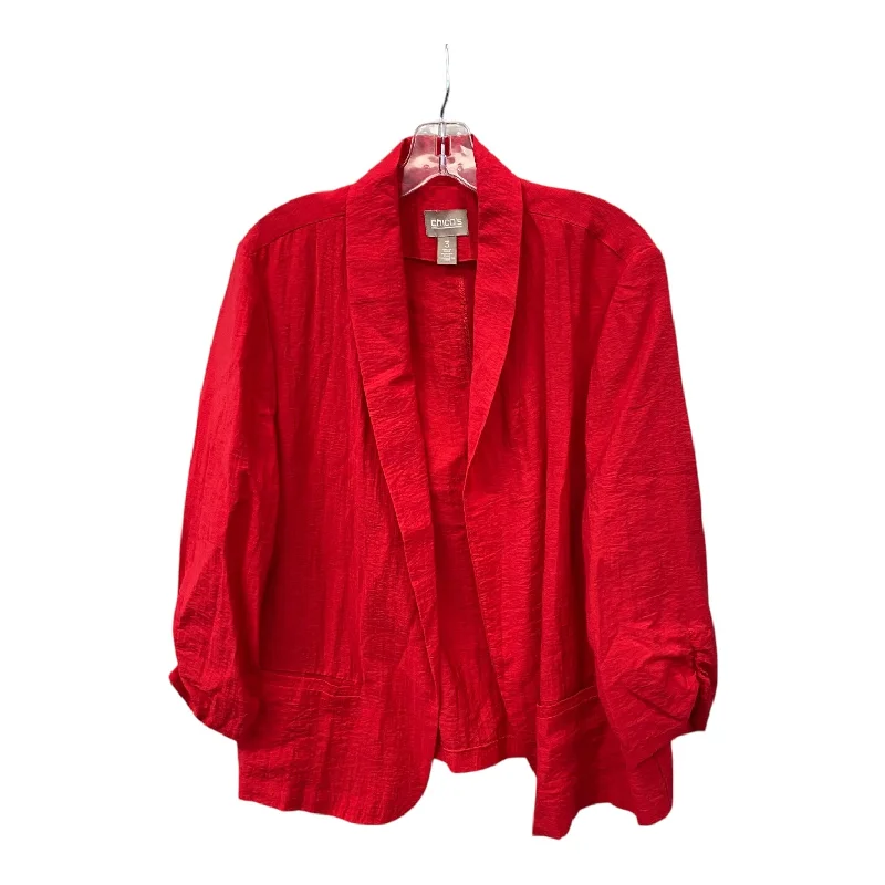 Cardigan By Chicos In Red, Size:Xl Practical Men's Multi