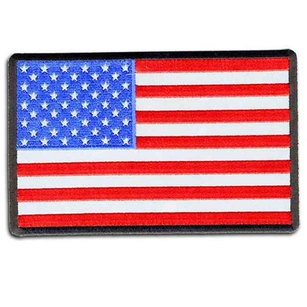 American Flag Reflective Patch 6 Inch Artistic Men's Hand