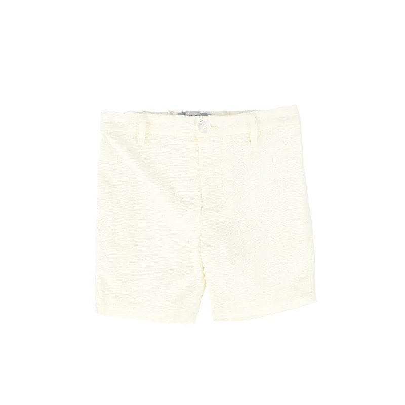 BACE COLLECTION IVORY LINEN SHORTS Traditional Men's Country