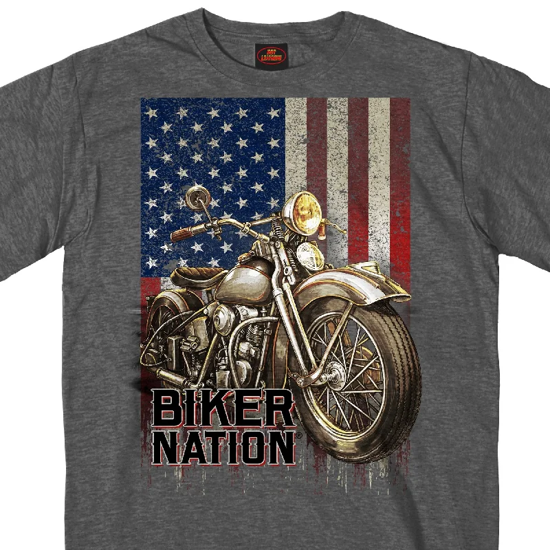 Biker Nation Cycle Flag Shirt Cozy Men's Winter