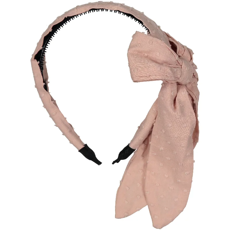 KNOT SCARF BOW HEADBAND // BLUSH Laid