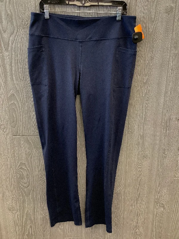 Athletic Leggings By Skechers In Blue, Size: Xl Gym