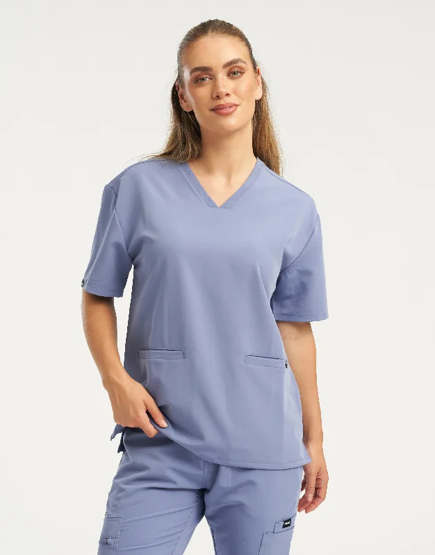 Essential V Neck Scrub Top - Nova Blue Hip Men's Urban