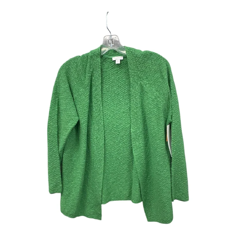 Sweater Cardigan By J. Jill In Green, Size:Sp Refined Men's Velvet