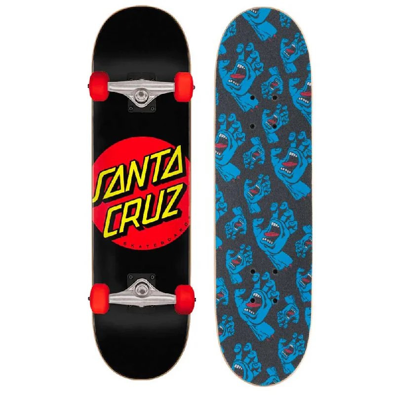 Santa Cruz Classic Dot Super Micro Skateboard Complete - 7.25 Black Classic Men's Pin