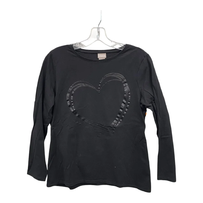 Top Ls By Chicos In Black, Size:M Streetwear Style