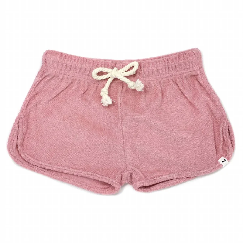 Girl's Drawstring Shorter Terry Track Short In Blush Masculine Men's 