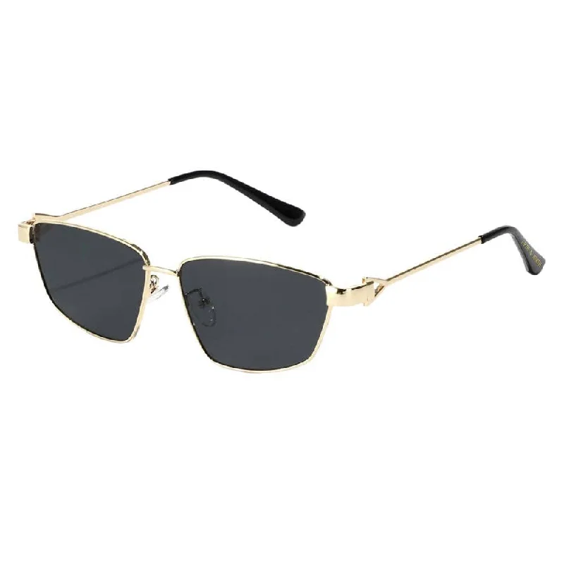 Fifth & Ninth - Cleo Polarized Sunglasses - Black/Gold Beach