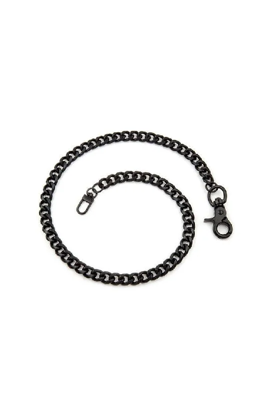 28" Single Row Black Chain Youthful Men's Anime