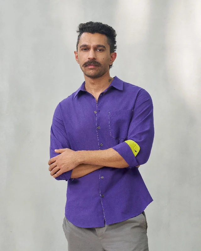 Sankara Shirt - Purple Laid