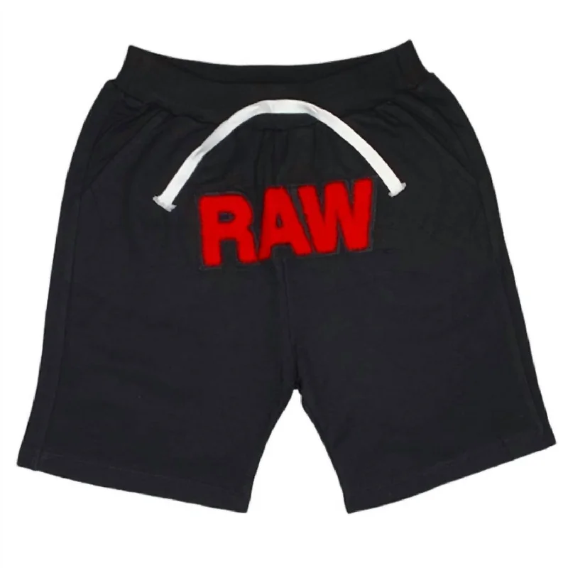 Kids' Fleece Short In Black Stylish Men's Neon