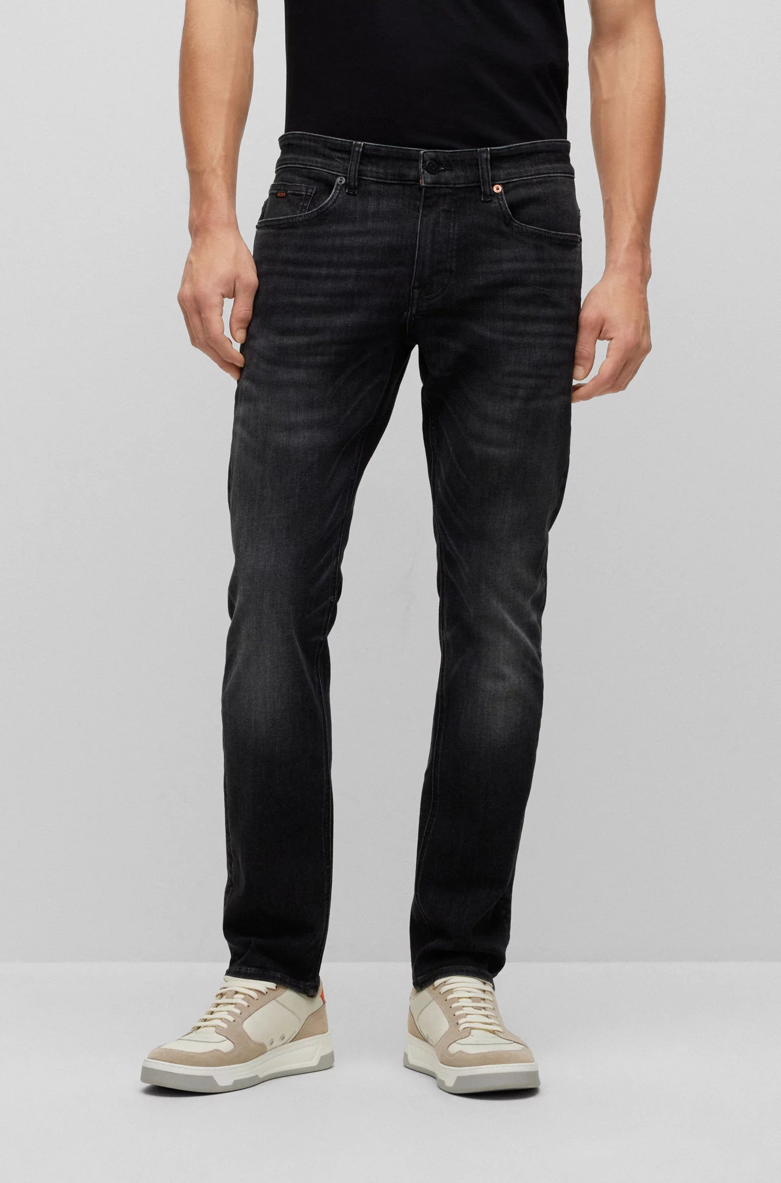 Hugo Boss Jean DelawareBC-Charcoal Casual Men's Loose