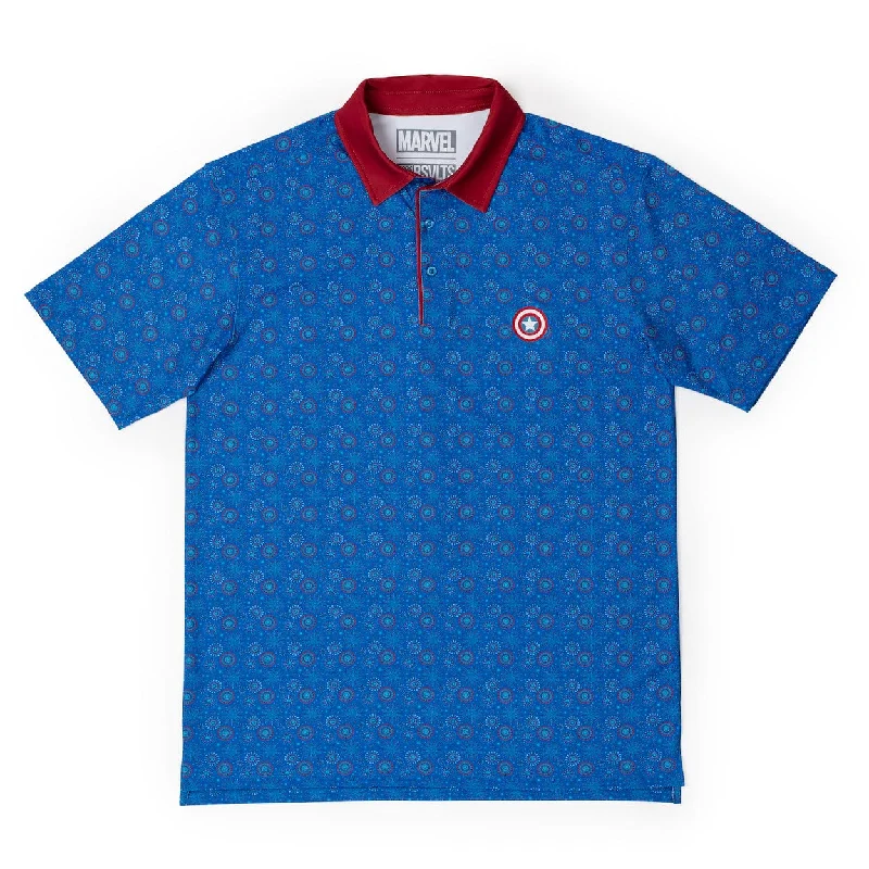 Captain America “Stars, Stripes, and Shields” – All-Day Polo Sophisticated Men's 