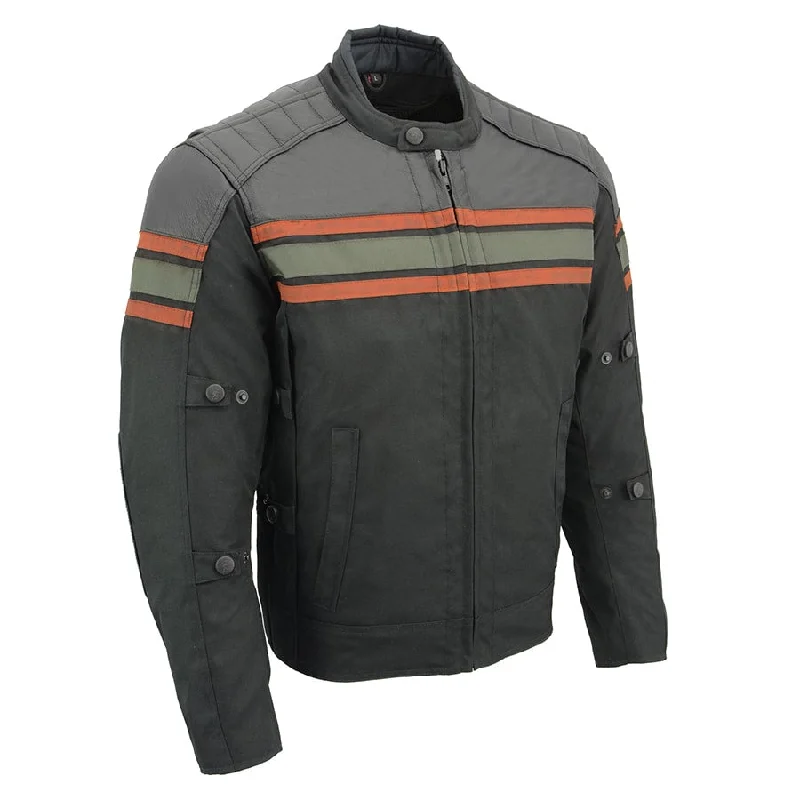 Men's Textile & Leather Jacket Traditional Men's Wool