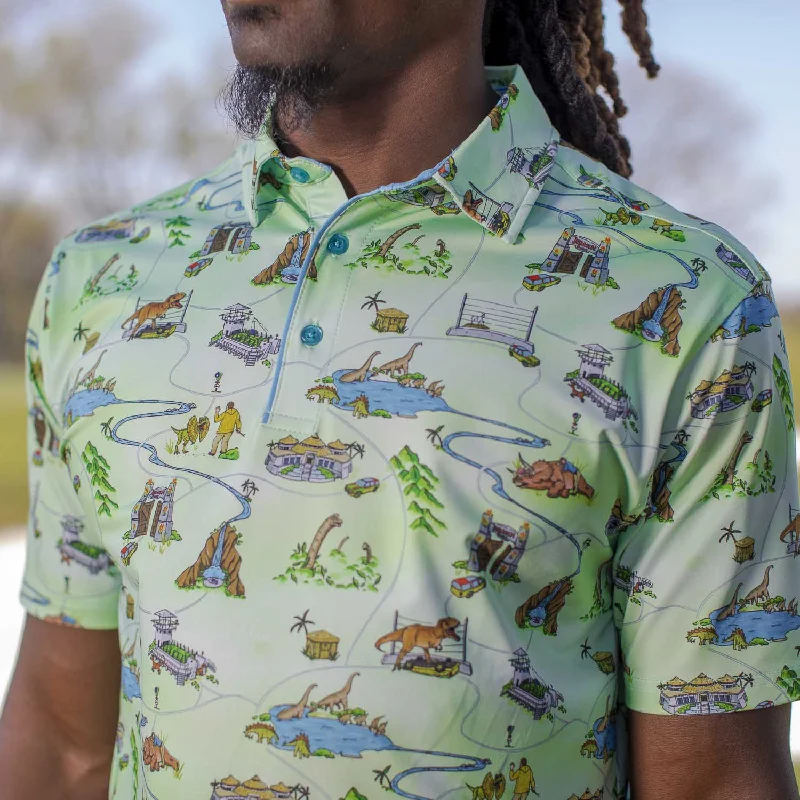 Jurassic Park “Park Map” – All-Day Polo Refined Men's Velvet