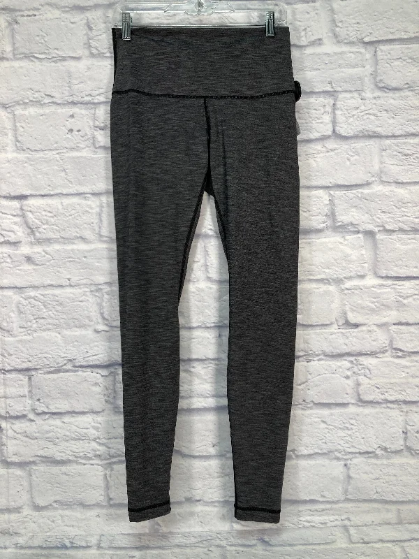 Athletic Leggings By Lululemon In Grey, Size: 10 Organic