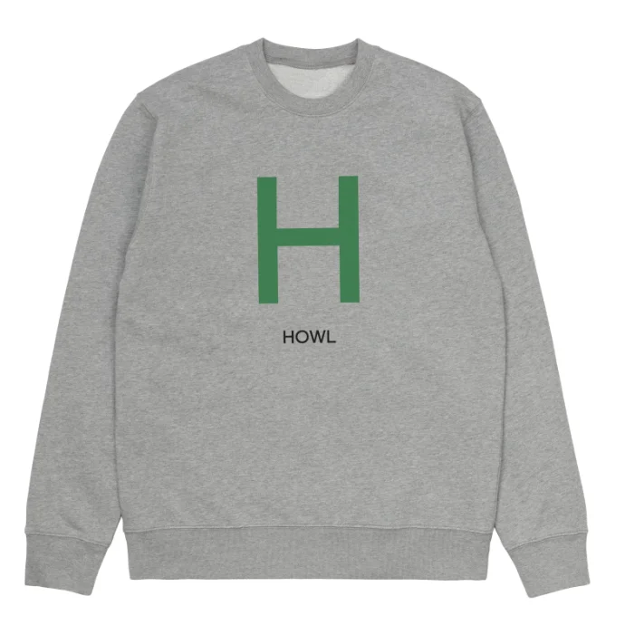 Howl H Crew Crewneck 2024 - Grey Sleek Men's Metallic