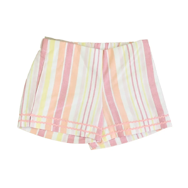 Classic Prep Girls Sherbert Stripe Shorts Size: 2-5T Dapper Men's Bow