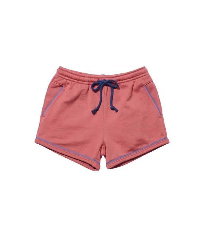 Girl's Bailey Short In Nautical Red Sleek Men's Metallic