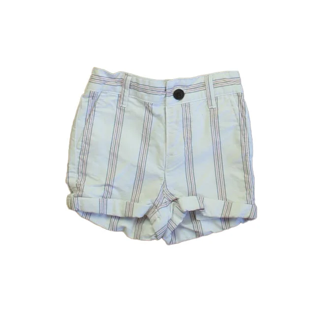 Janie and Jack Boys White | Blue Stripe Shorts Street