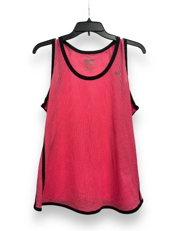 Athletic Tank Top By New Balance In Pink, Size: L Modern Men's Tech