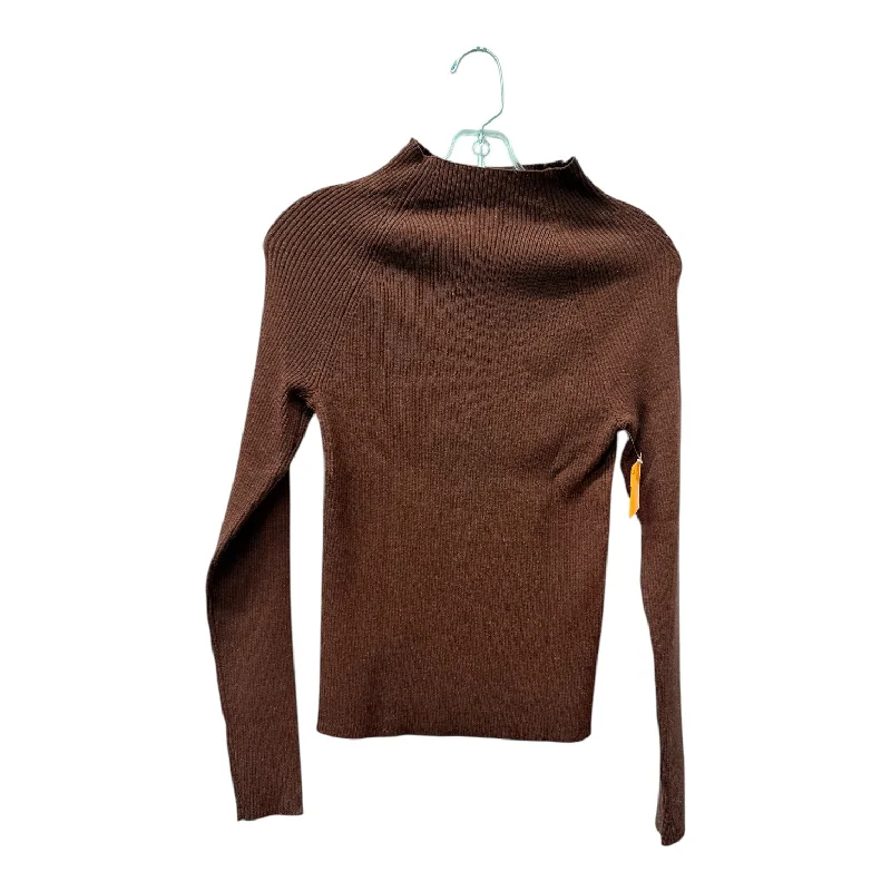 Sweater By Ann Taylor In Brown, Size:S Athletic Men's Compression