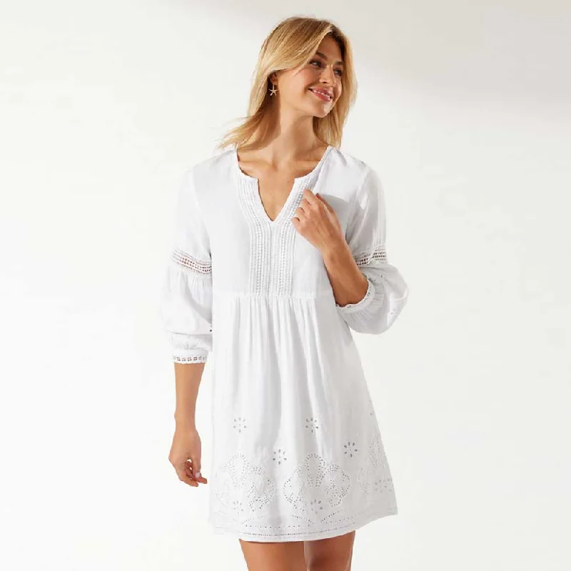 Tommy Bahama St. Lucia Split Neck Dress Cover Up - White * Tough Men's Tactical