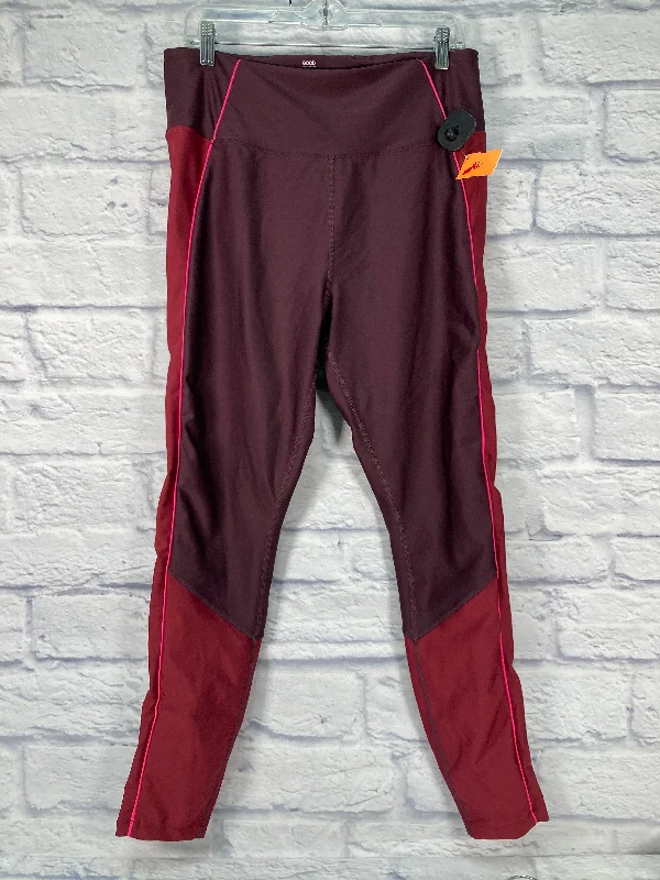 Athletic Leggings By Good American In Maroon, Size: Xl Relaxed Men's Australian 