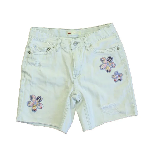 Levi's Girls White Jean Shorts Beach