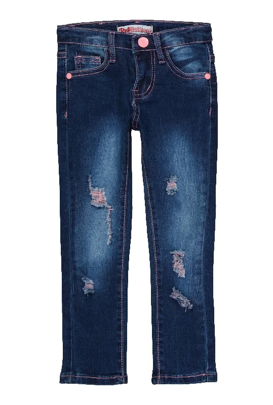 Little Girls Distressed Denim Jeans Cclassic Men's Tweed