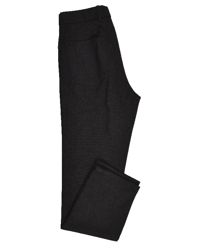 Jet Black Soft Twill Jeans Trendy Men's Scandinavian