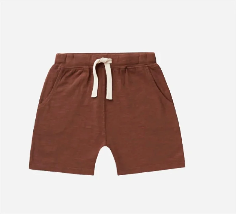 Kids' Sam Shorts In Rust Dapper Men's 1920S