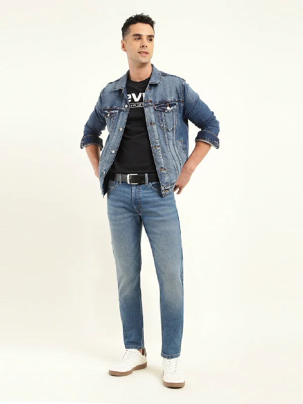 Men's 512 Slim Tapered Fit Indigo Jeans Laid