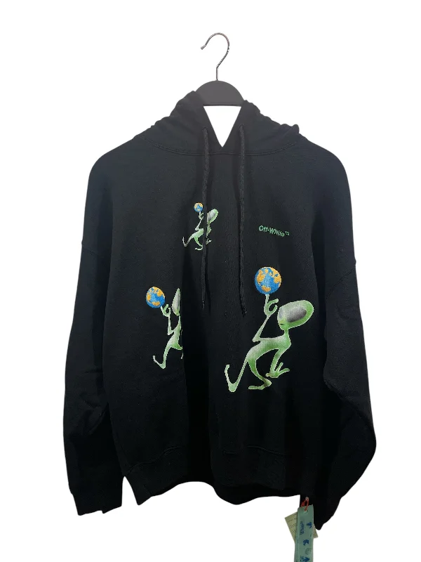 OFF-WHITE/Hoodie/L/Cotton/BLK/ALIEN " SEASONAL " Unique Men's Patch