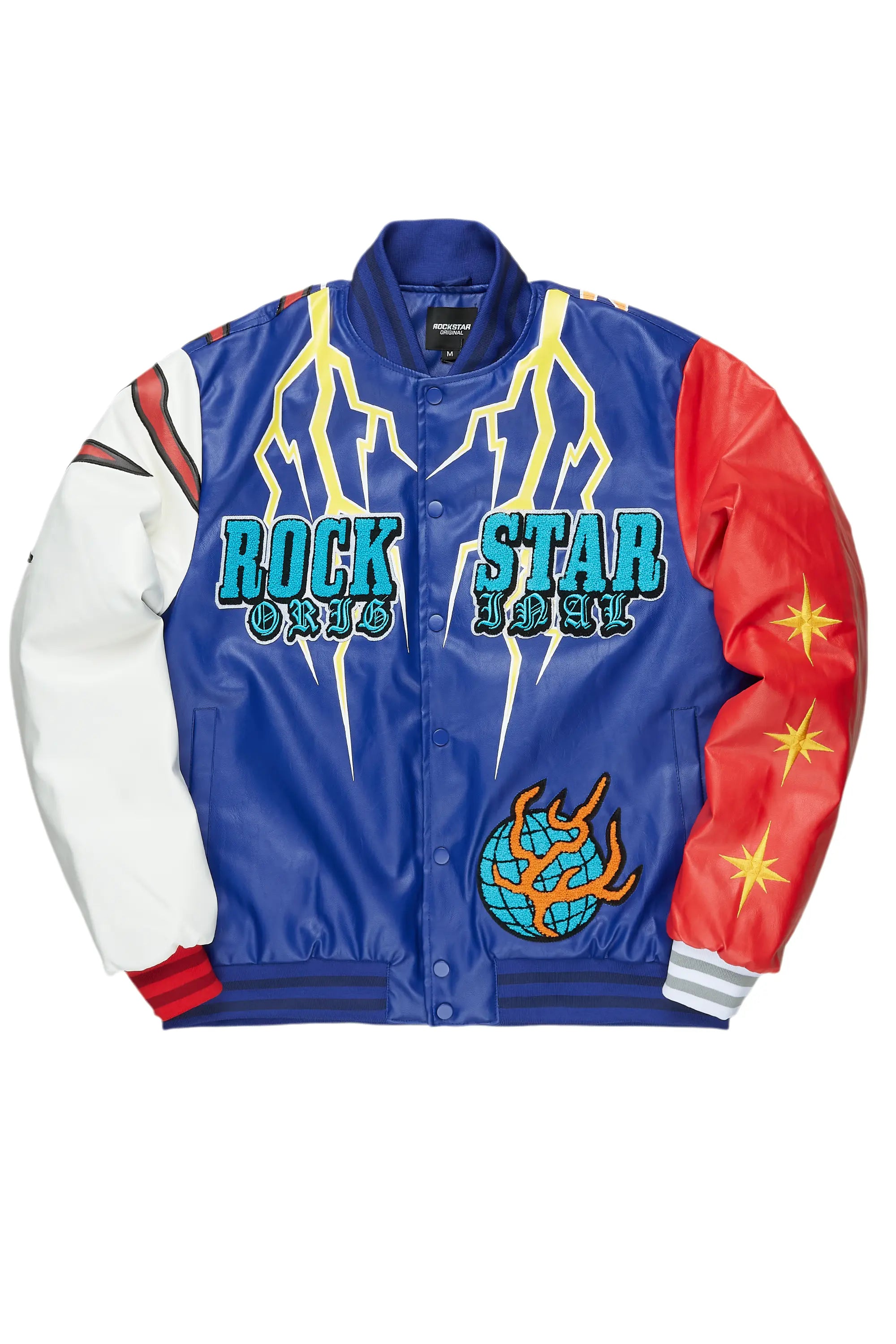 Berube Blue/Multi Varsity Jacket Modern Men's 