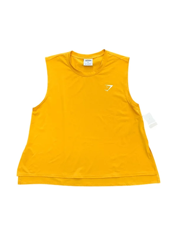 Athletic Tank Top By Gym Shark In Yellow, Size: S Organic