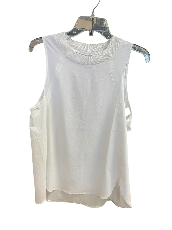 Athletic Tank Top By Athleta In White, Size: M Refined Men's Hand