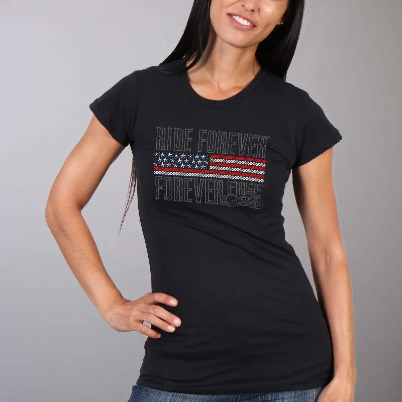 Ladies Ride Forever Free Shirt Tough Men's Military