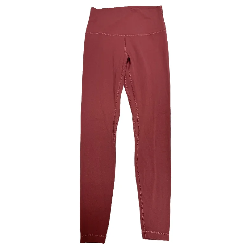 Athletic Leggings By Lululemon In Maroon, Size: S Streetwear Style