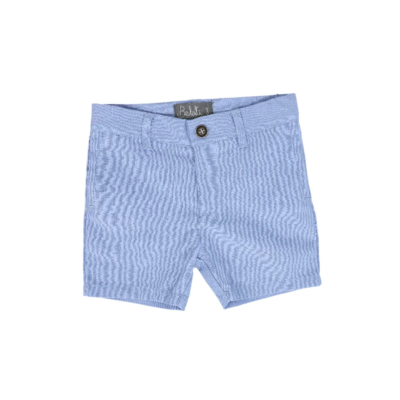 BELATI LIGHT BLUE LINEN SHORTS Stylish Men's Neon