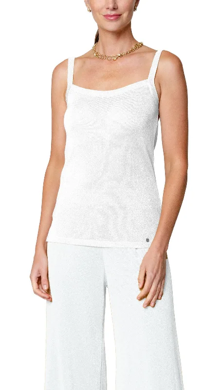 Crissie Tank Top; Silver White Adventure