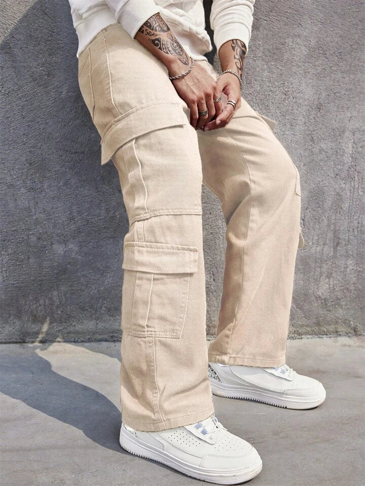 Sand Wash Nude Men Baggy Fit Cargo Rugged Men's Outdoor 