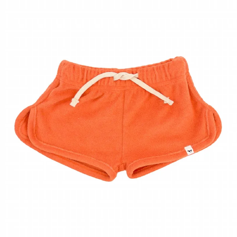 Girl's Drawstring Shorter Terry Track Short In Dreamsicle Sophisticated Men's French