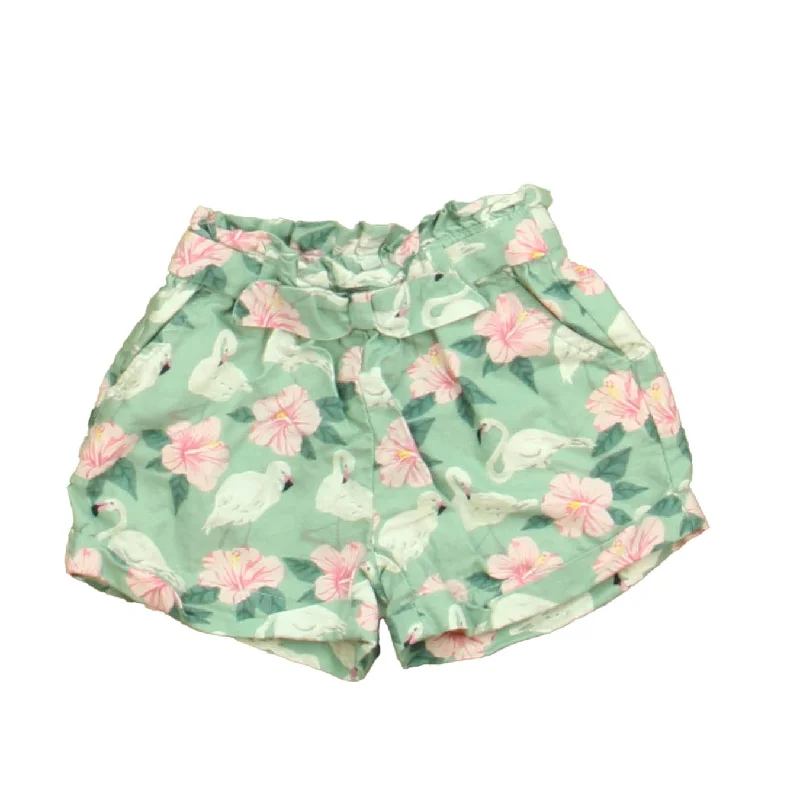 Janie and Jack Girls Green | White Swans Shorts Organic