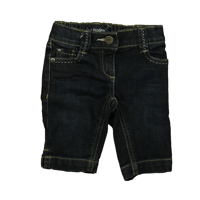 Boden Girls Blue Jean Shorts Laid