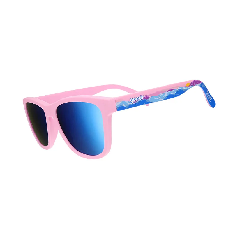 Goodr Great Smoky Mountains Sunglasses - Pink Trendy Men's Oversized