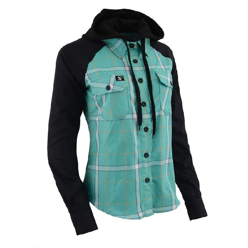 Women's Teal Flannel Shirt Dynamic Men's Glow