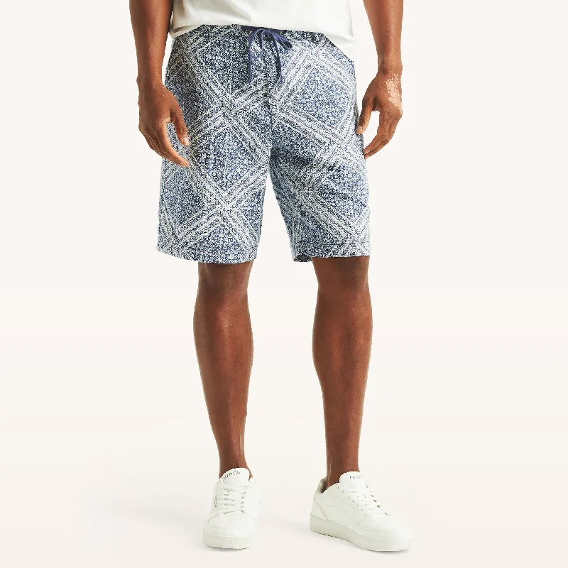 Nautica 8.5" Printed Linen Short Modern Men's Tech