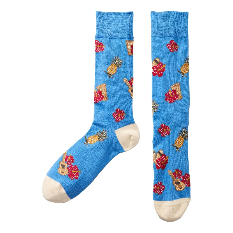 Tommy Bahama Men's The Aloha Spirit Socks - Buccaneer Blue Streetwear Style